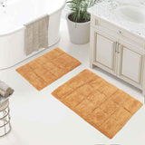 Cotton Checkers Geometric Non-Skid Washable 2 Piece Bath Rug Set