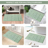 Cotton Checkers Geometric Non-Skid Washable 2 Piece Bath Rug Set