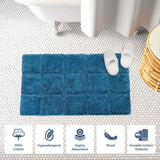Cotton Checkers Geometric Non-Skid Washable 2 Piece Bath Rug Set