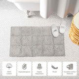 Cotton Checkers Geometric Non-Skid Washable 2 Piece Bath Rug Set