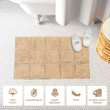 Cotton Checkers Geometric Non-Skid Washable 2 Piece Bath Rug Set