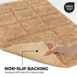 Cotton Checkers Geometric Non-Skid Washable 2 Piece Bath Rug Set