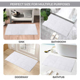 Cotton Checkers Geometric Non-Skid Washable 2 Piece Bath Rug Set