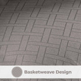 Monochrome Basketweave Plush Microfiber Down Alternative Comforter