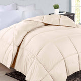 Monochrome Basketweave Plush Microfiber Down Alternative Comforter