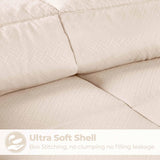 Monochrome Basketweave Plush Microfiber Down Alternative Comforter