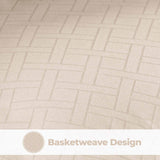 Monochrome Basketweave Plush Microfiber Down Alternative Comforter