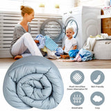 Monochrome Basketweave Plush Microfiber Down Alternative Comforter