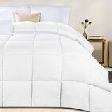 Monochrome Basketweave Plush Microfiber Down Alternative Comforter
