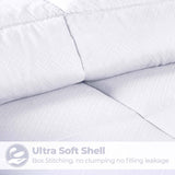 Monochrome Basketweave Plush Microfiber Down Alternative Comforter