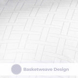 Monochrome Basketweave Plush Microfiber Down Alternative Comforter