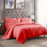 Egyptian Cotton 300 Thread Count Solid Luxury Duvet Cover Set