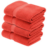 Egyptian Cotton Plush Heavyweight Bath Towel Set of 4