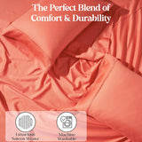 1200 Thread Count Cotton Rich Solid Deep Pocket Bed Sheet Set