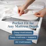 Pavo 100% Cotton 700 Thread Count Fitted Sheet - 18" & 20" Extra Deep Pocket Options