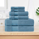 Turkish Cotton Highly Absorbent Solid 6 Piece Towel Set