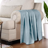 Diamond Weave Modern Classic Geometric All-Season Cotton Blanket