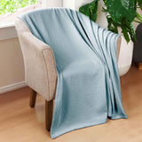 Diamond Weave Modern Classic Geometric All-Season Cotton Blanket