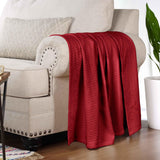 Diamond Weave Modern Classic Geometric All-Season Cotton Blanket