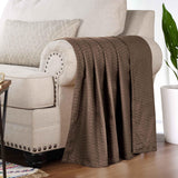Diamond Weave Modern Classic Geometric All-Season Cotton Blanket
