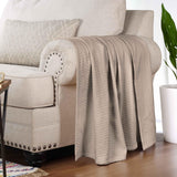 Diamond Weave Modern Classic Geometric All-Season Cotton Blanket