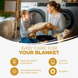 Diamond Weave Modern Classic Geometric All-Season Cotton Blanket