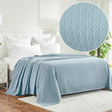 Diamond Weave Modern Classic Geometric All-Season Cotton Blanket