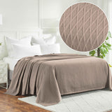 Diamond Weave Modern Classic Geometric All-Season Cotton Blanket