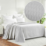 Diamond Weave Modern Classic Geometric All-Season Cotton Blanket