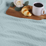 Diamond Weave Modern Classic Geometric All-Season Cotton Blanket