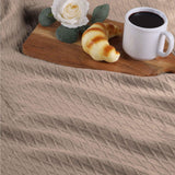 Diamond Weave Modern Classic Geometric All-Season Cotton Blanket