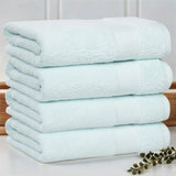 Aria Turkish Cotton Solid Heavyweight Plush Bath Towel Set of 4