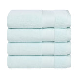 Aria Turkish Cotton Solid Heavyweight Plush Bath Towel Set of 4