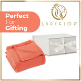 Waffle Weave Honeycomb Knit Soft Solid Textured Cotton Blanket