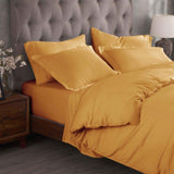 Egyptian Cotton 300 Thread Count Solid Luxury Duvet Cover Set