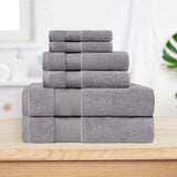 Turkish Cotton Highly Absorbent Solid 6 Piece Towel Set
