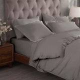 Egyptian Cotton 300 Thread Count Solid Luxury Duvet Cover Set