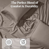 1200 Thread Count Cotton Rich Solid Deep Pocket Bed Sheet Set