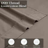 1200 Thread Count Cotton Rich Solid Deep Pocket Bed Sheet Set