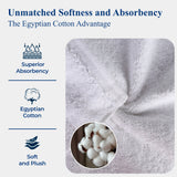 Madison Egyptian Cotton Plush Thick Absorbent Bath Towel Set of 2