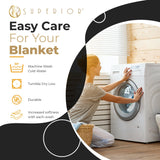 Waffle Weave Honeycomb Knit Soft Solid Textured Cotton Blanket