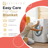 Waffle Weave Honeycomb Knit Soft Solid Textured Cotton Blanket