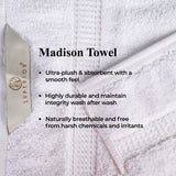 Madison Egyptian Cotton Plush Thick Absorbent Bath Towel Set of 2