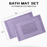 Egyptian Cotton Greek Key Infinity Border Bath Mat Set of 2