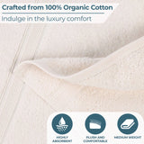 Oregon Organic Cotton Medium Weight Solid 12-Piece Towel Set
