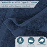 Oregon Organic Cotton Medium Weight Solid 12-Piece Towel Set
