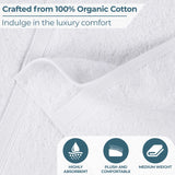 Oregon Organic Cotton Medium Weight Solid Face Towel, Set of 12