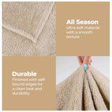 Fleece Plush Medium Weight Fluffy Soft Solid Decorative Blanket