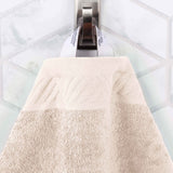 Basketweave Jacquard and Solid 6 Piece Egyptian Cotton Towel Set