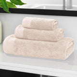 Basketweave Egyptian Cotton Solid 3 Piece Assorted Towel Set